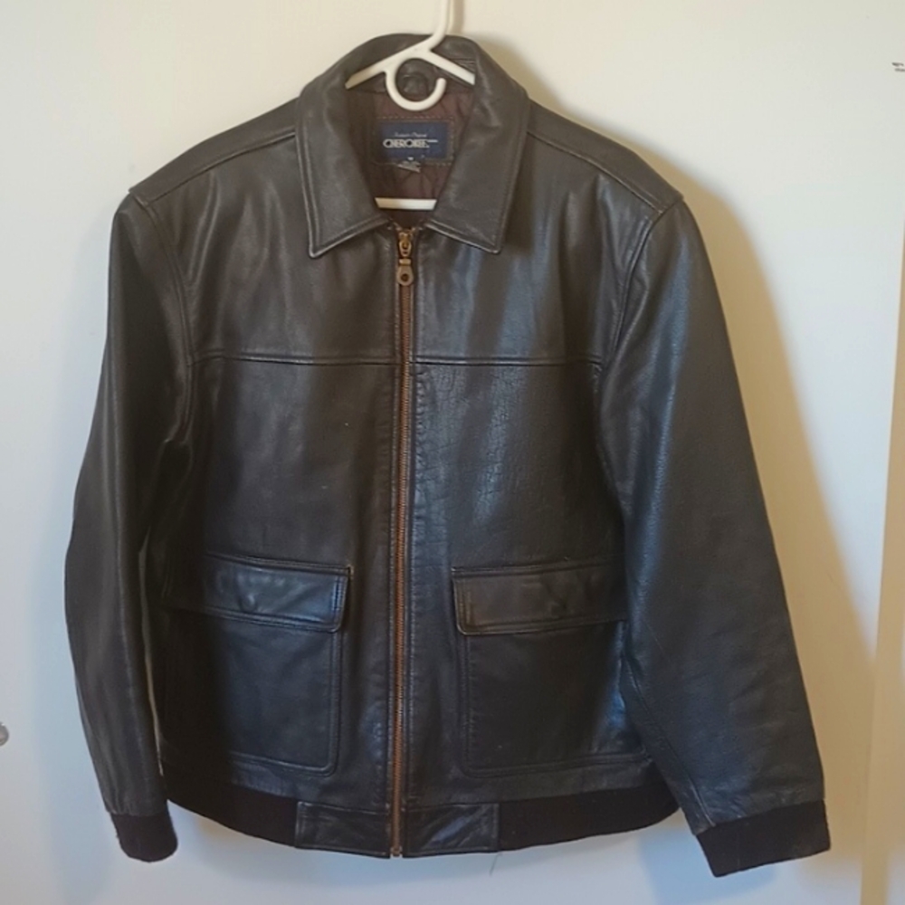 Cherokee 100% brown leather jacket in great condition in medium size